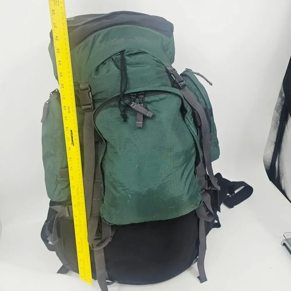 Vintage L.L. Bean L Hiking Rucksack Backpack Green internal frame Gorpcore Gorp